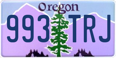 OR license plate 993TRJ