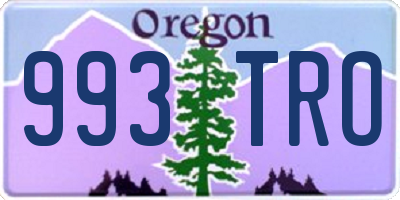 OR license plate 993TRO