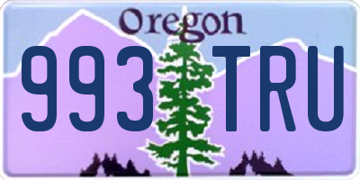 OR license plate 993TRU