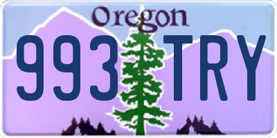 OR license plate 993TRY