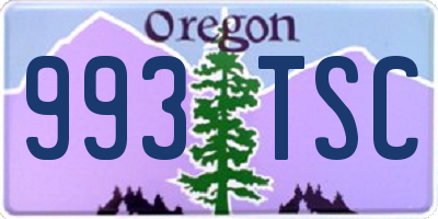 OR license plate 993TSC