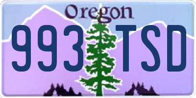 OR license plate 993TSD