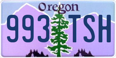 OR license plate 993TSH