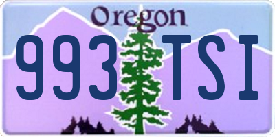 OR license plate 993TSI