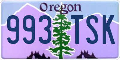 OR license plate 993TSK