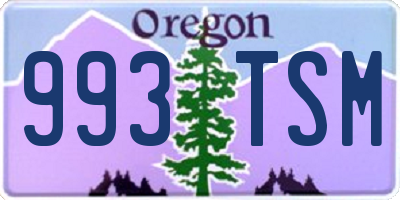 OR license plate 993TSM