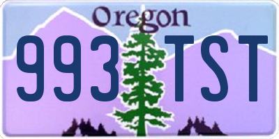 OR license plate 993TST