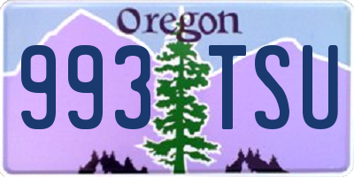 OR license plate 993TSU