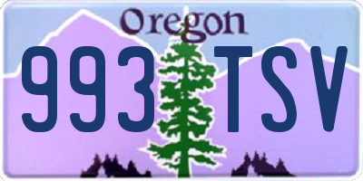 OR license plate 993TSV