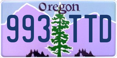 OR license plate 993TTD
