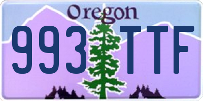 OR license plate 993TTF