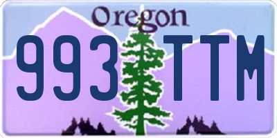 OR license plate 993TTM