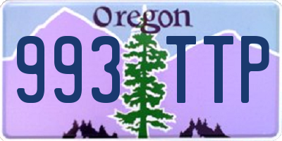 OR license plate 993TTP