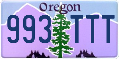 OR license plate 993TTT