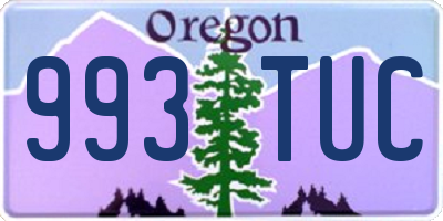 OR license plate 993TUC