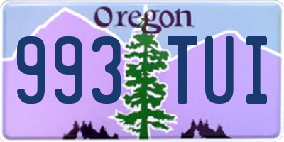 OR license plate 993TUI