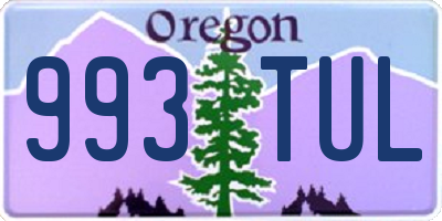 OR license plate 993TUL