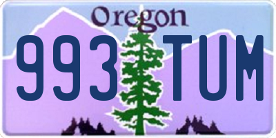 OR license plate 993TUM