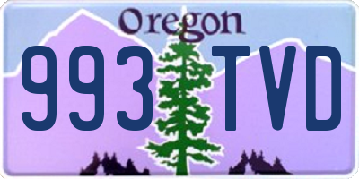 OR license plate 993TVD