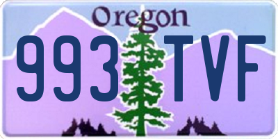 OR license plate 993TVF