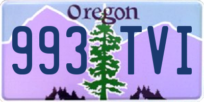 OR license plate 993TVI