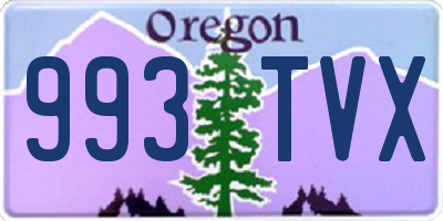 OR license plate 993TVX