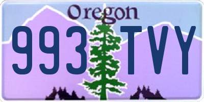 OR license plate 993TVY