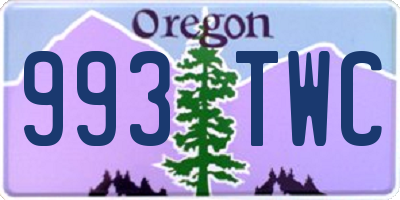 OR license plate 993TWC