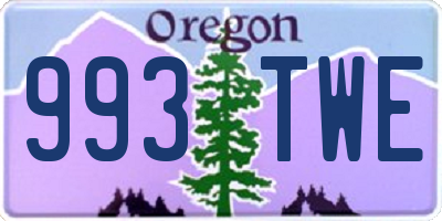 OR license plate 993TWE