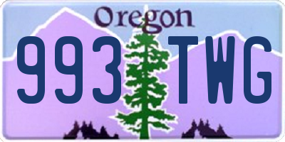 OR license plate 993TWG