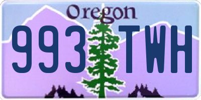 OR license plate 993TWH