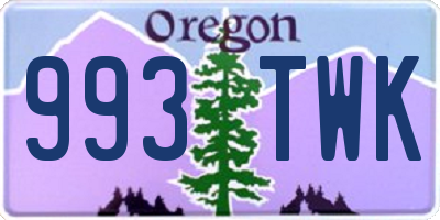 OR license plate 993TWK