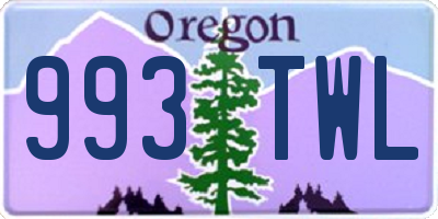 OR license plate 993TWL