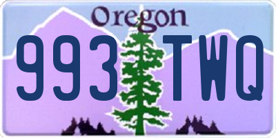 OR license plate 993TWQ