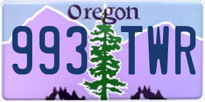 OR license plate 993TWR