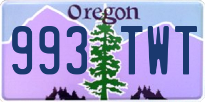 OR license plate 993TWT