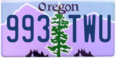 OR license plate 993TWU