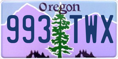 OR license plate 993TWX
