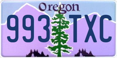 OR license plate 993TXC