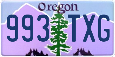 OR license plate 993TXG