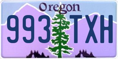 OR license plate 993TXH