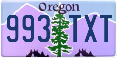 OR license plate 993TXT