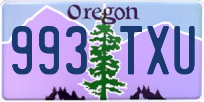 OR license plate 993TXU