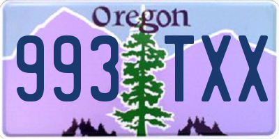 OR license plate 993TXX