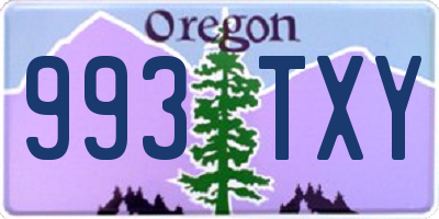 OR license plate 993TXY