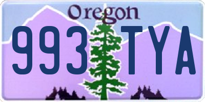 OR license plate 993TYA