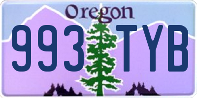 OR license plate 993TYB