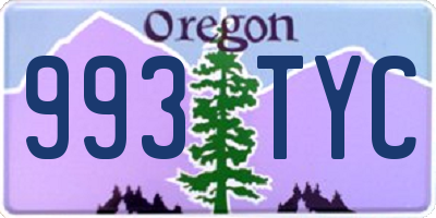 OR license plate 993TYC