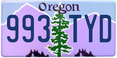 OR license plate 993TYD