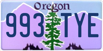 OR license plate 993TYE